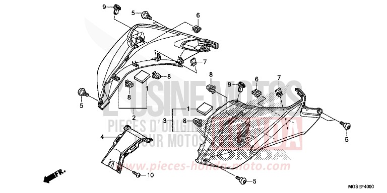 COUVERCLE von NC700S DCT GRAPHITE BLACK (NHB01) von 2013